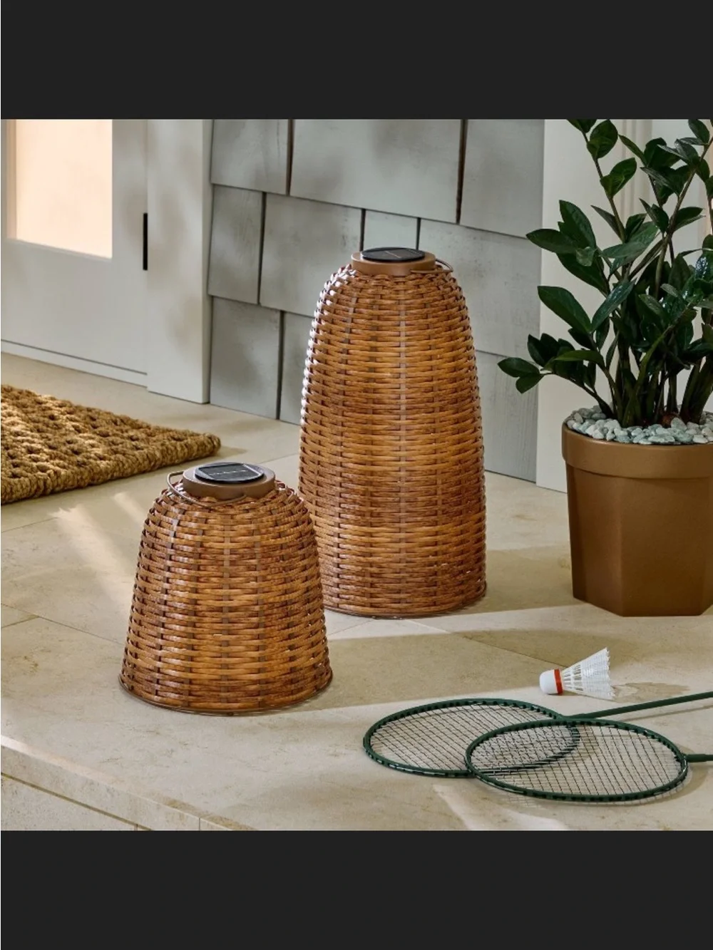 Woven Solar Lantern Tall - Hearth & Hand™ with Magnolia